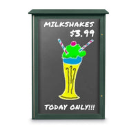 38" x 54" Outdoor Message Center - Magnetic Black Dry Erase Board