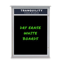 18" x 24" Outdoor Message Center - Magnetic Black Dry Erase Board
