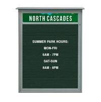 11x17 Wall Mounted Outdoor Message Center with Letter Board with Header