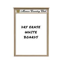 38" x 54" Outdoor Message Center - Magnetic White Dry Erase Board with Header