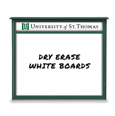 30" x 36" Outdoor Message Center - Magnetic White Dry Erase Board