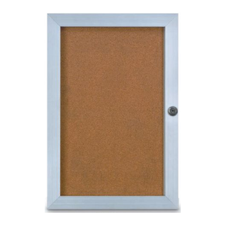 1.25 Inch Deep Super Slim Elevator Display Cases 24 x 36 | Locking Elevator Frame with Cork Board