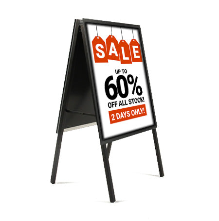 A-Frame 16x20 Sign Holder Stand | Two Locking Snap Frames with SECURITY SCREWS