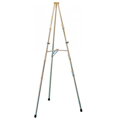 Brushed Stainless Steel Easel Angled Floor Stand 24 Wide x 67 High –  Displays4Sale