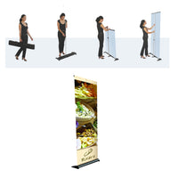 RETRACTABLE BASE ACCEPTS (1) BANNER 60" WIDE