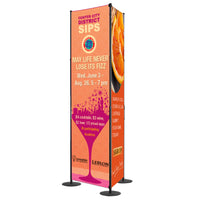 24" WIDE SCREEN PANEL FLOOR STAND BANNER DISPLAY (THREE SIDED)