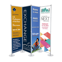 36" WIDE SCREEN PANEL FLOOR STAND BANNER DISPLAY (FOUR SIDED)