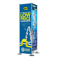 36" WIDE SCREEN PANEL FLOOR STAND BANNER DISPLAY (FOUR SIDED)