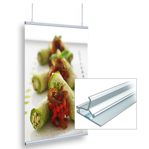 Snap Bar Ceiling Mount Poster Gripper - 18 Inches