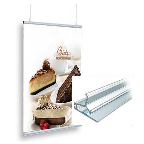 Snap Bar Ceiling Mount Poster Gripper - 28 Inches