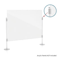 36" Clip Grip Uprights for Acrylic Protective Shields, Set of 5  | Acrylic Panels NOT Included