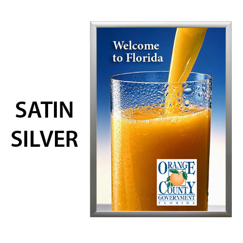 SNAP OPEN FRAME for MOUNTED POSTERS 14x22 (SHOWN in SILVER)