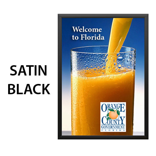 24x36 Weatherproof & Outdoor Snap Poster Frame - 1 inch Black Color Profile