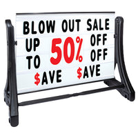 Wide Road Side Sign Changeable Message Board with White Sign Face