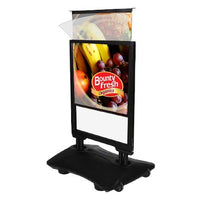 STREET-MASTER™ Wind Stand with Slide-In Frame and Fillable Water Base for 30 x 40 Posters