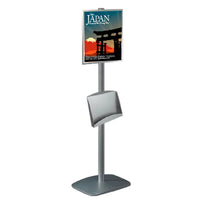 POSTO-STAND™ Multi-Size Snap Frame Floor Display Stand with Metal Literature Holder