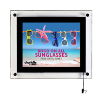 8.5” x 11” Illuminated LED Acrylic Poster Frame | Wall Mount for Menus, Posters & Signs | Acrylic Frame with Four Standoffs