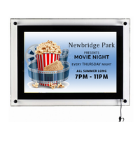 11 x 17 Illuminated LED Acrylic Wall Sign Holder with Standoffs | Display Menus, Posters & Signs