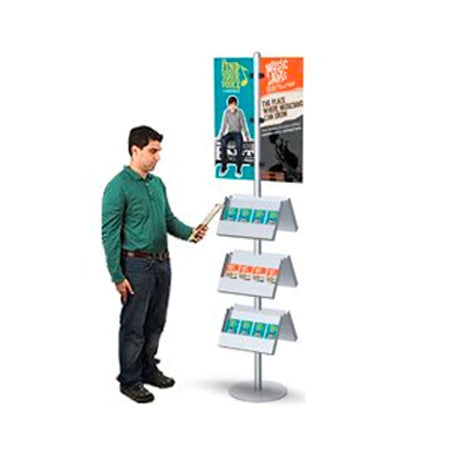 POSTO-STAND 8-Foot Panel Gripper, Adjustable for Rigid Sign Graphics and Literature & Catalog Holders