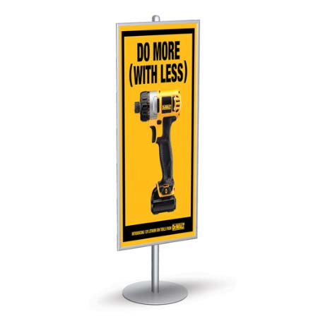 POSTO-STAND™ 22x56 Quick Change Slide-in Sign Stand Display + Post 