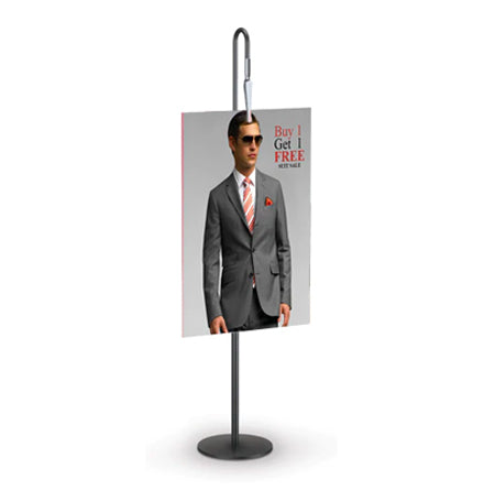 Quick Clip CounterTop SignHolder Display (8 Inch Pole Height)
