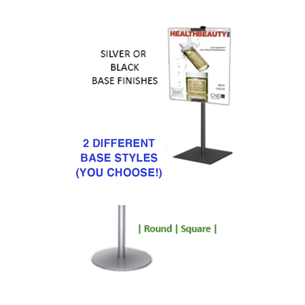Tabletop Sign Stands (Single Sided) - Poster Bracket Display