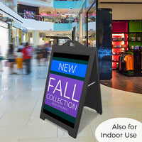 Perfect for Indoor Use - The A-Board has Rounded Soft Plastic Edges, which is ideal for High Traffic Areas