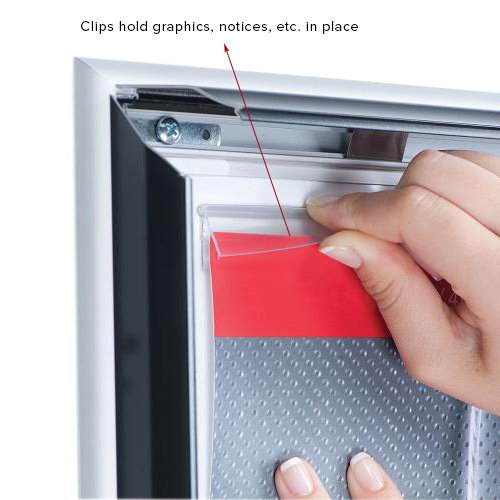 Snap Frame Clip Grip Paper Board Display Comes with 9 Sets of 2 Clear Plastic Clips to Easily Hold your Graphics in Place