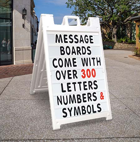 Street-Master 22x28 A-Frame Message Board with Letter Reader Board