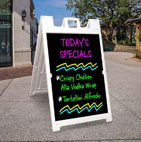 Sidewalk Signs, Chalkboard Signs, Sidewalk Easels & Wet Floor Signs