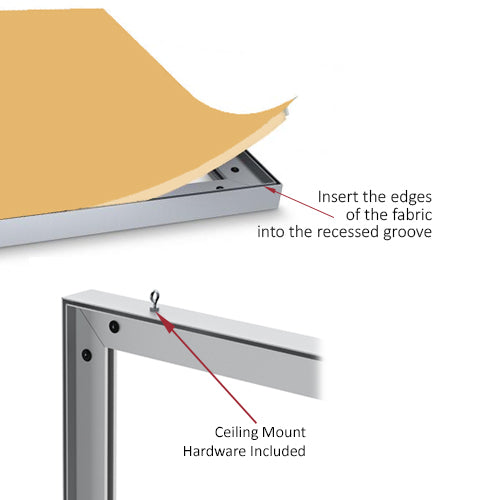 With the Silicone Edge Sewn into the Fabric, Simply Insert the Graphic into the SEG Frame Recessed Grooves