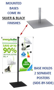 Vertical Banner Stand Countertop Double Poster Display (12" Width)