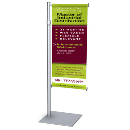 Adjustable Pole Sign Stands  Single Sided Poster Display with Clamps –  FloorStands