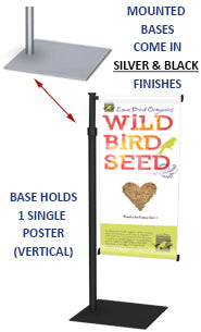 Vertical Banner Stand Countertop Single Poster Display (9" Width)