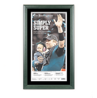 Philadelphia Eagles Super Bowl LII Champions Newspaper Frame | Wood Display Frame with Beveled Matboard