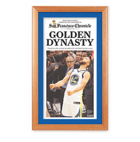 Elegant Wood Frame for Golden State Warriors 2018 NBA Champions Newspaper