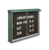 60x40 Outdoor Message Center Letter Board Wall Mount with Sliding Doors