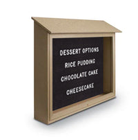 Eco-Friendly 45x36 Outdoor Message Center TOP Hinged with Letter Board Wall Mounted