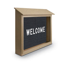 48x36 Outdoor Message Center TOP Hinged with Letter Board Wall Mounted - Eco-Friendly Recycled Plastic Enclosed Information Board