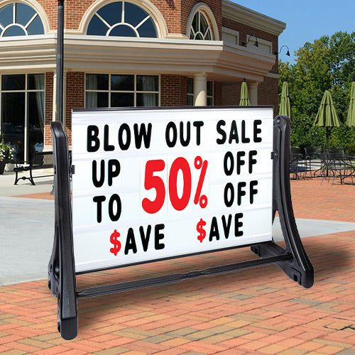 Wide Roadside Deluxe Sidewalk Sign Changeable Letters Message Board