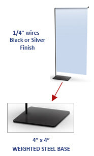 Wire CounterTop BannerStand SignHolder Display (Fits 6" x 13" Banner)