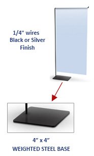 Wire CounterTop BannerStand SignHolder Display (Fits 9" x 19" Banner)