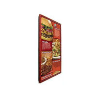 Wall Mount SwingFrame Restaurant Menu Frame with Wood #361 Frame Profile 1 3/16" Wide | Overall Wall Depth 1 1/2"