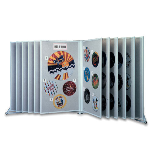 Portable Floor Stand Vinyl Display Panels  48x66 + Locking Wheels –  Displays4Sale