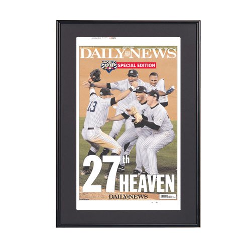 New York Yankees World Series Championship Newspaper Metal Display Frame