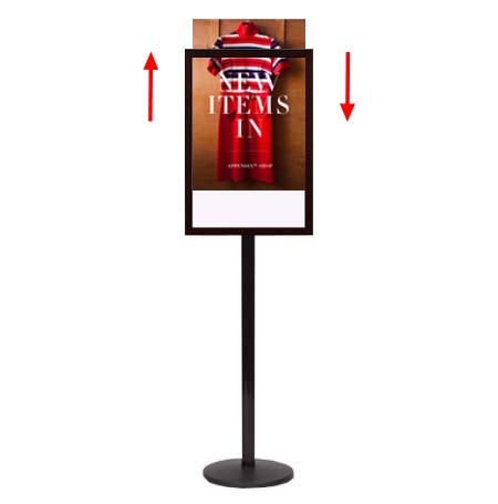 24x36 Double Sided Poster Sing Holder Stand with Metal Slide-In Frame, Floor Standing Sign Holders