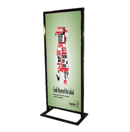 Chrome Frame Rectangular Rack Magnetic Sign Holder, 5 x 7 - Store  Fixtures Direct