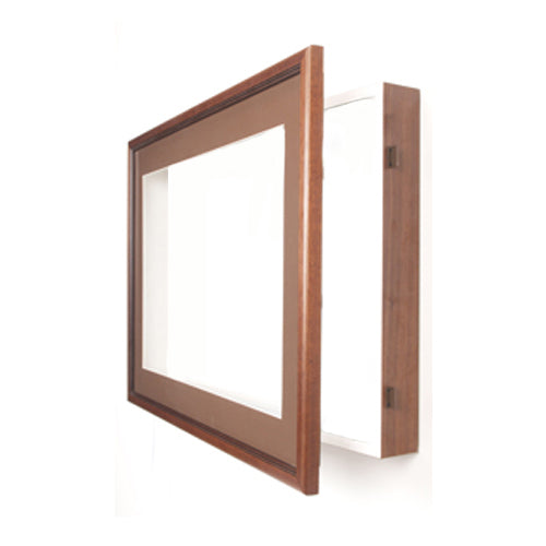 SwingFrame Designer Wood Framed Shadow Box + Interior Lighting | 2" Deep Shadowboxes