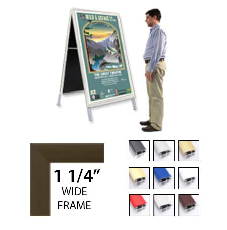 SwingStand Wide-Face Poster Floor Stand  Swing Open Frame 4-Sizes –  SwingFrames4Sale