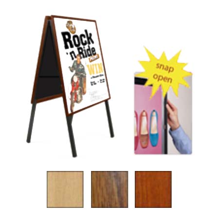 Adjustable 14x22 Pedestal Sign Holder with Square Base | Metal Slide-In  Frame Design